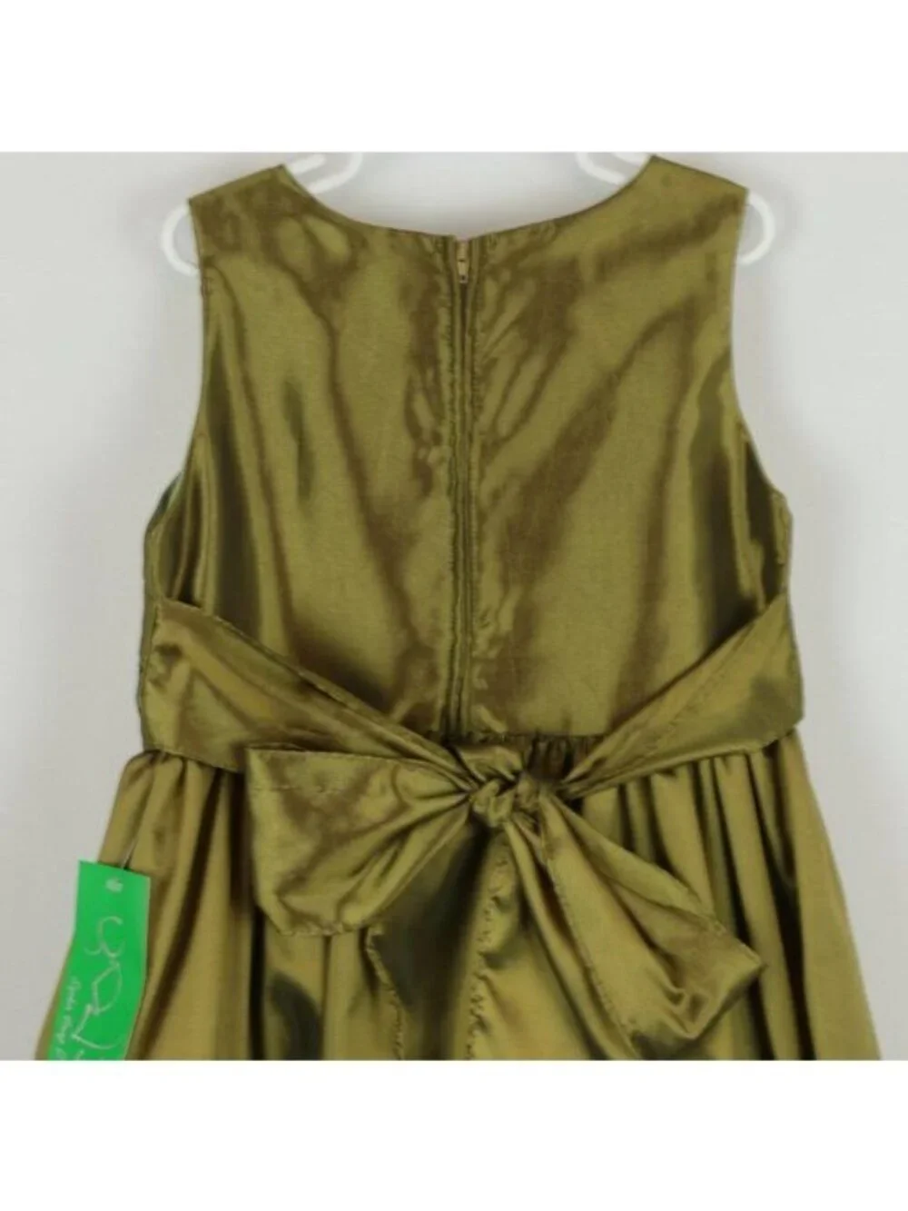 Sophia Young Design Limited Girls Size 8 Green Embellished Sleeveless Dress NWT